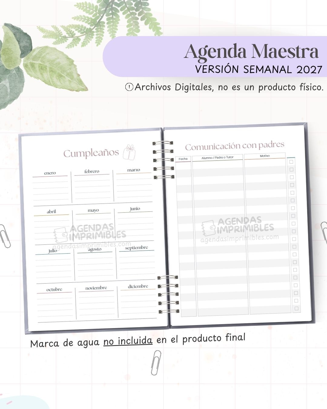 Agenda Maestra 2027 - Semanal - imagen 4