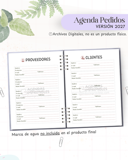 Agenda Pedidos 2027 - Archivo Imprimible - imagen 4