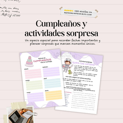 Agenda Princesas 2 días x hoja | 2026