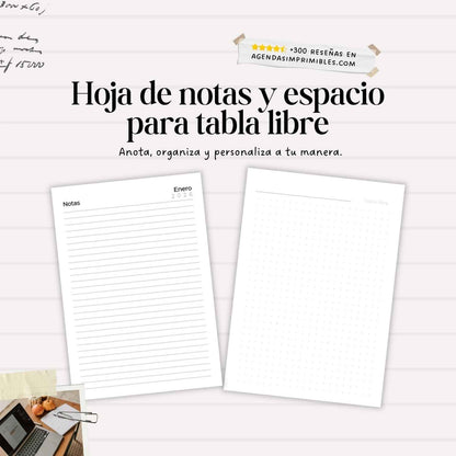 Agenda Docente Minimalista Semanal | 2026