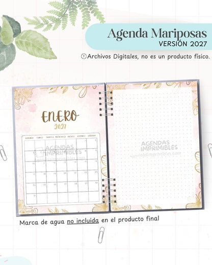 Agenda Mariposas 2027 - Archivo Imprimible - imagen 4