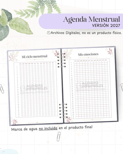 Agenda Menstrual 2027 - Archivo Imprimible - imagen 4