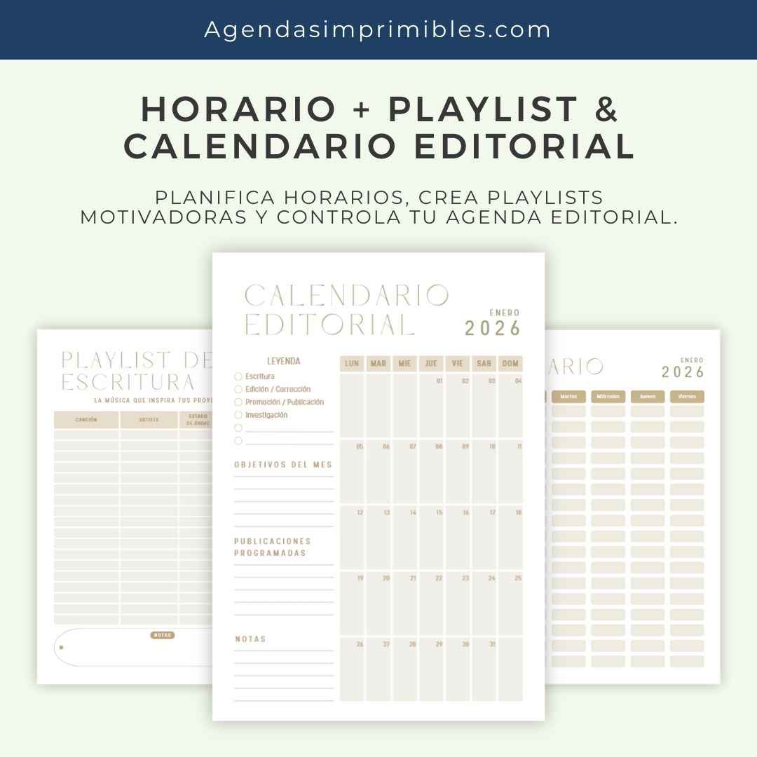 Agenda Colorida Semanal | 2026
