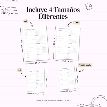 Planificador Semanal Imprimible