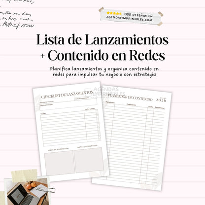 Agenda Emprendedora Dos Días x Pagina | 2026