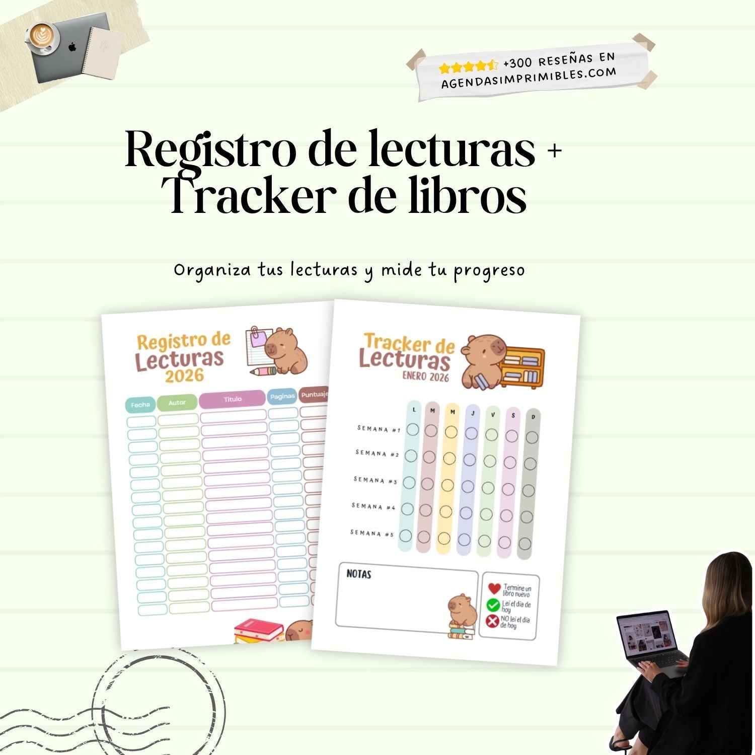 Agenda Capibara 2 Días por hoja| 2026