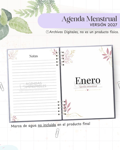 Agenda Menstrual 2027 - Archivo Imprimible - imagen 5