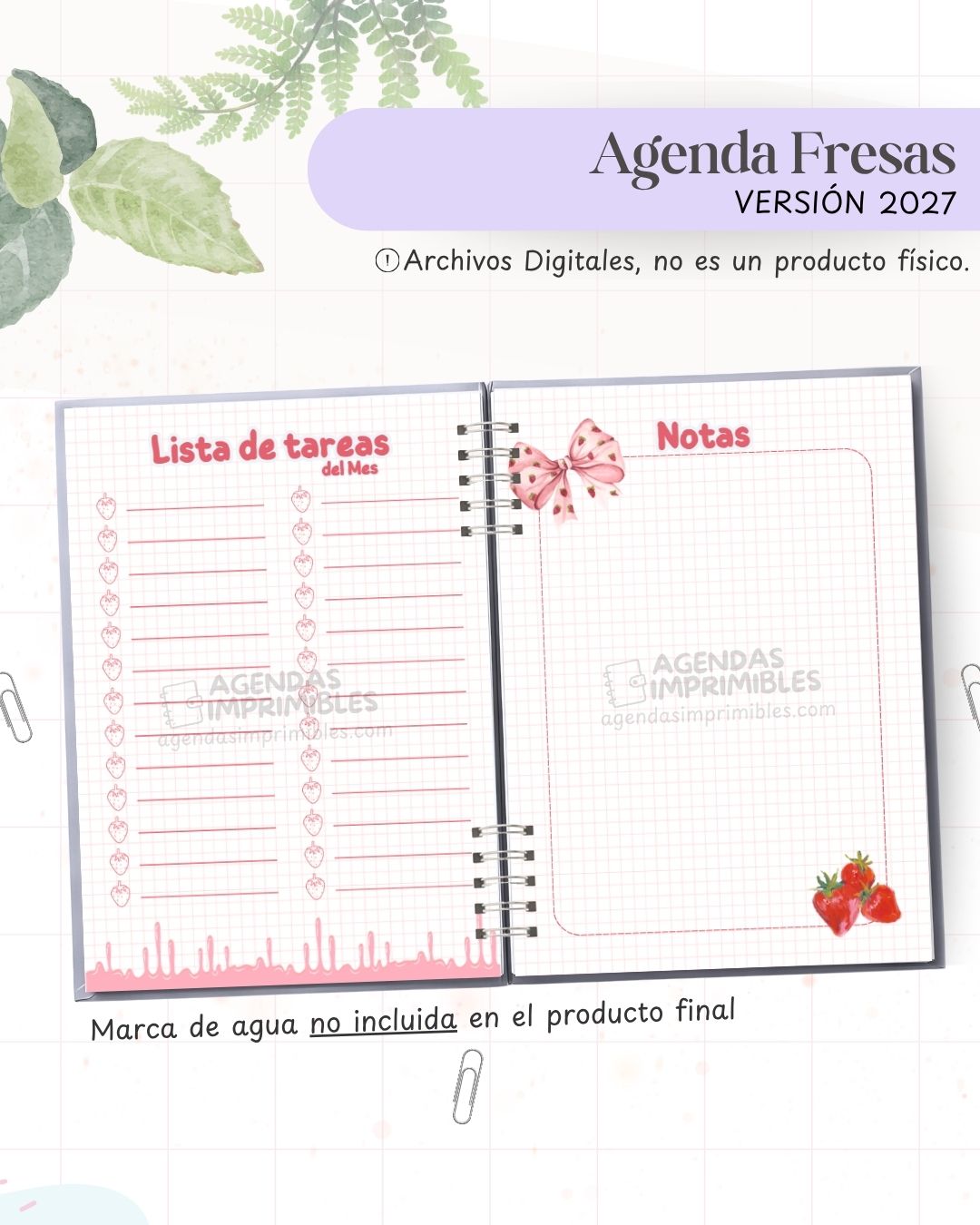 Agenda Fresitas 2027 - Archivo Imprimible - imagen 5