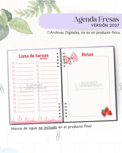 Agenda Fresitas 2027 - Archivo Imprimible - imagen 5