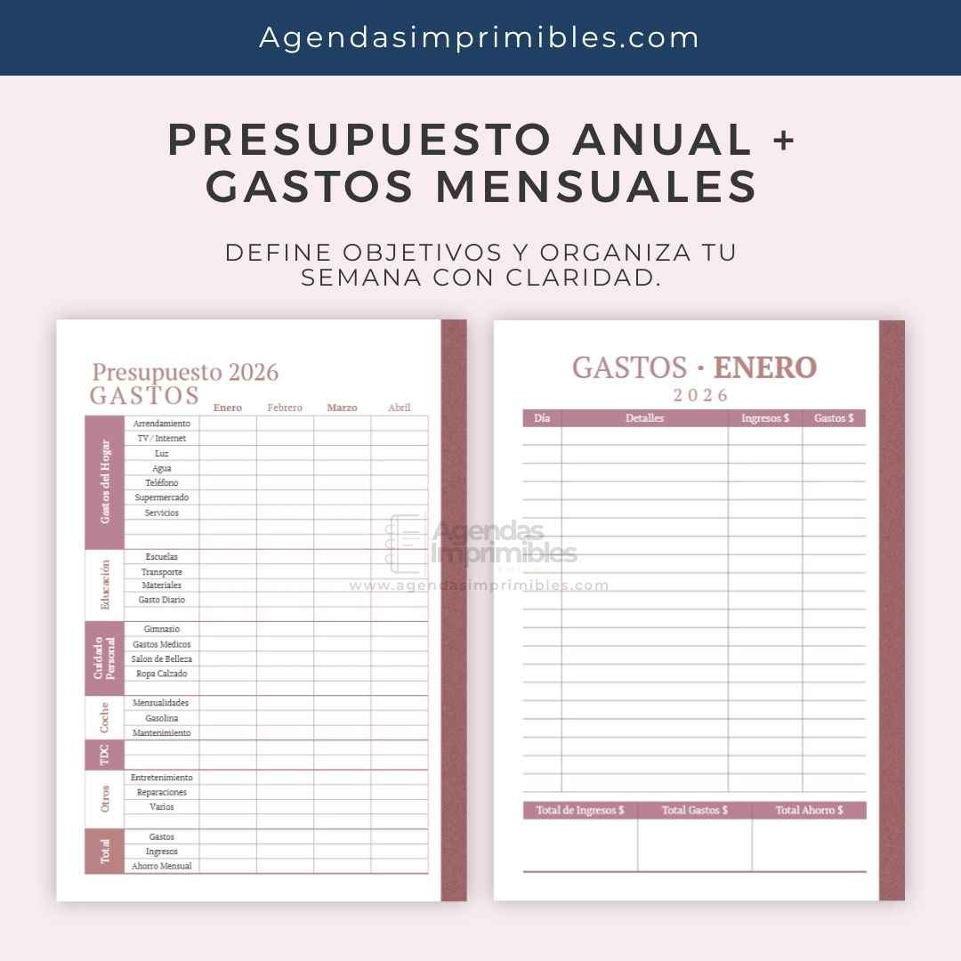 Agenda Estudiantil Semanal | 2026