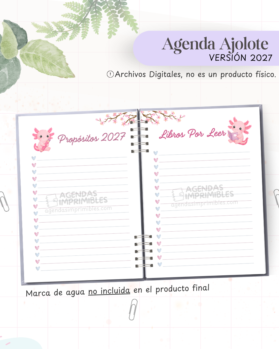 Agenda Ajolote 2027 - Archivo Imprimible - imagen 5