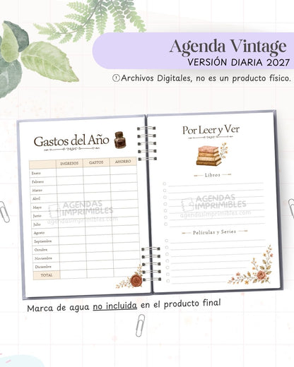 Agenda Vintage 2027 - Diario - imagen 5