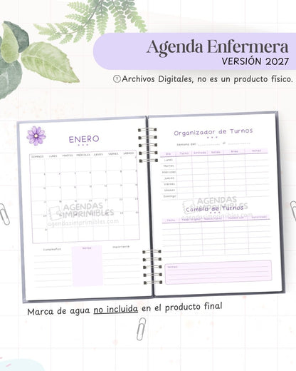 Agenda Enfermera 2027 - Archivo Imprimible - imagen 5