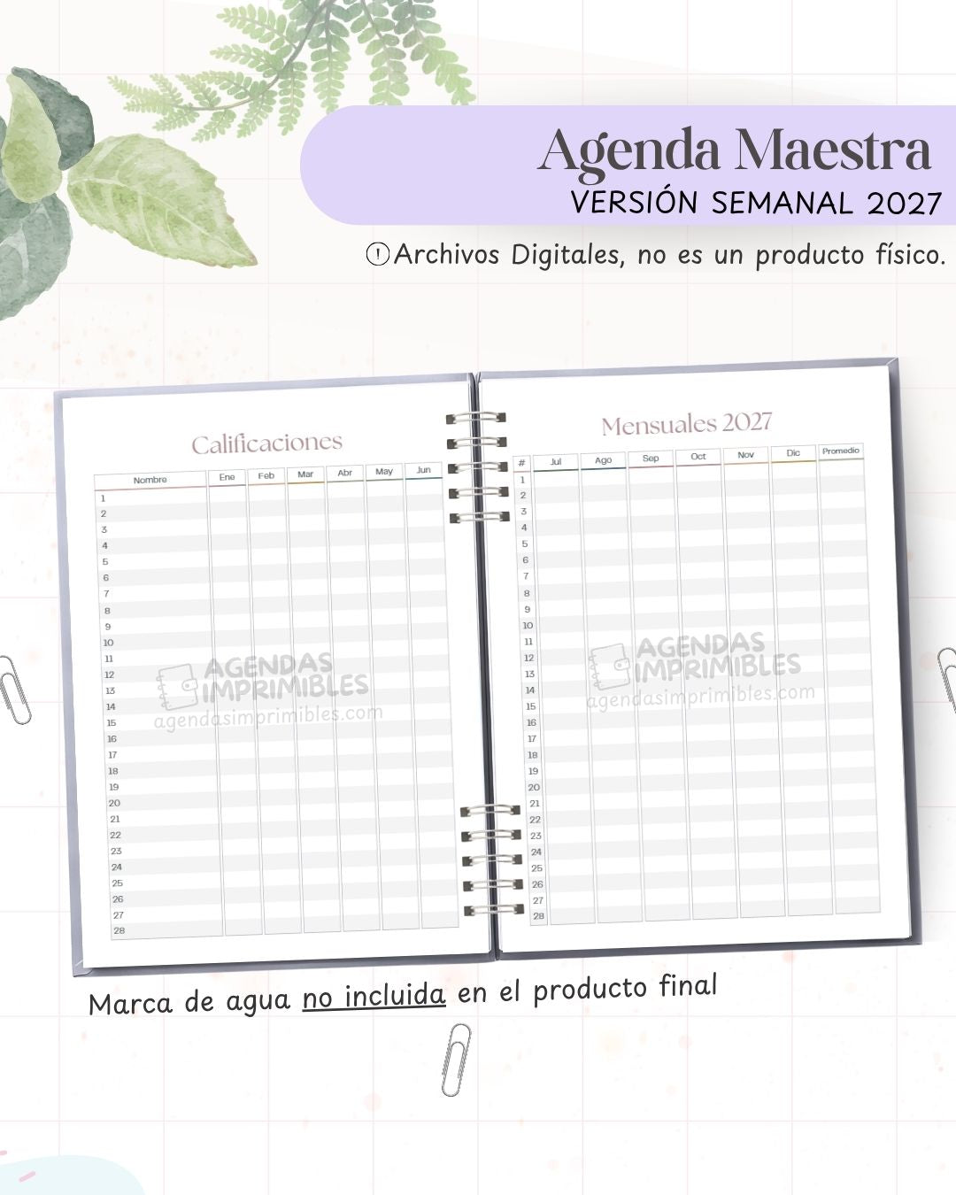 Agenda Maestra 2027 - Semanal - imagen 5