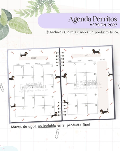 Agenda Perritos 2027 - Archivo Imprimible - imagen 5
