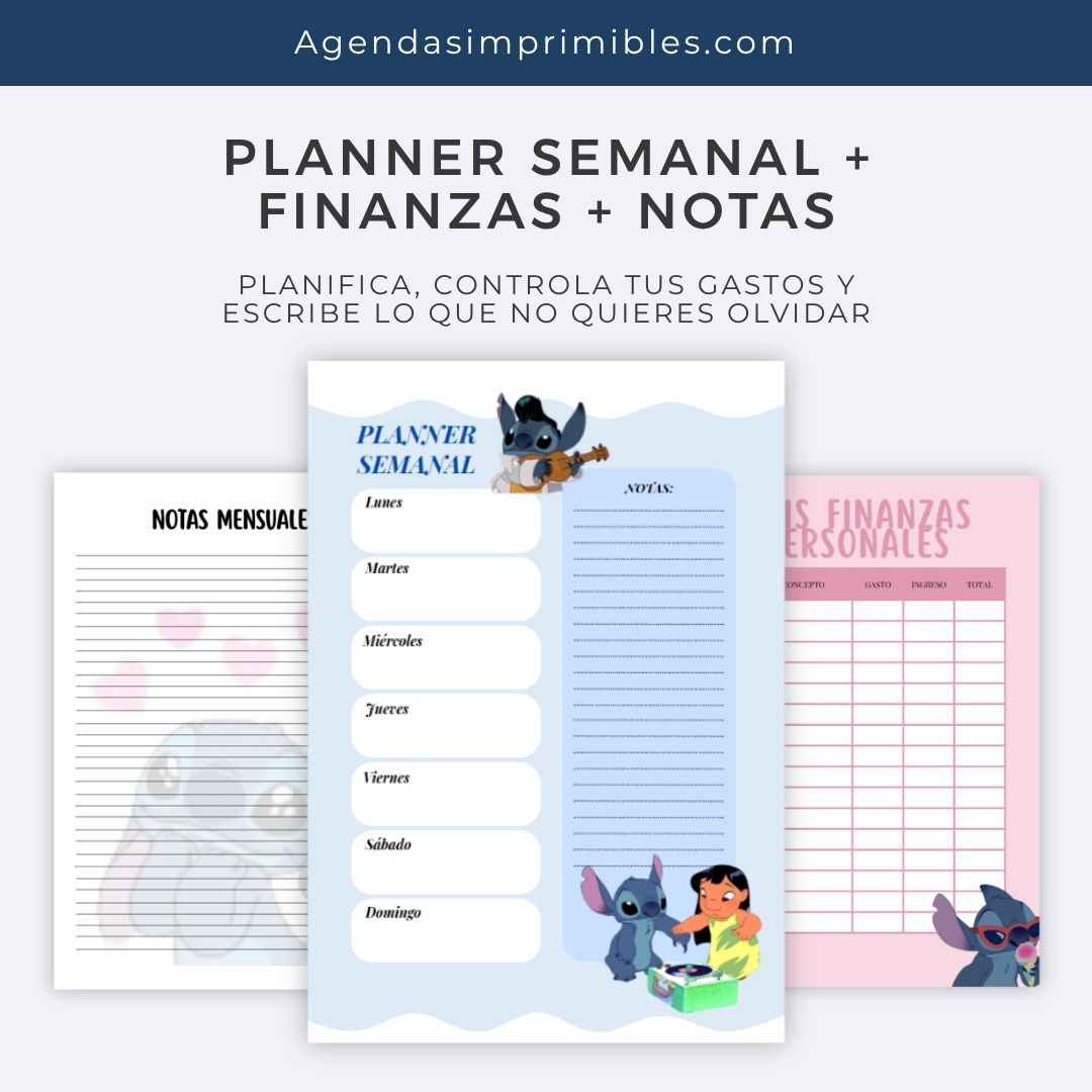 Agenda Stitch 2 Días x Pagina | 2026