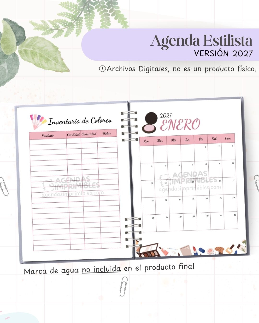 Agenda Estilista 2027 - Archivo Imprimible - imagen 5