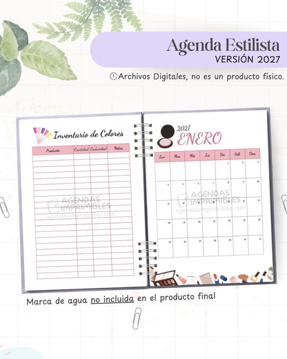 Agenda Estilista 2027 - Archivo Imprimible - imagen 5