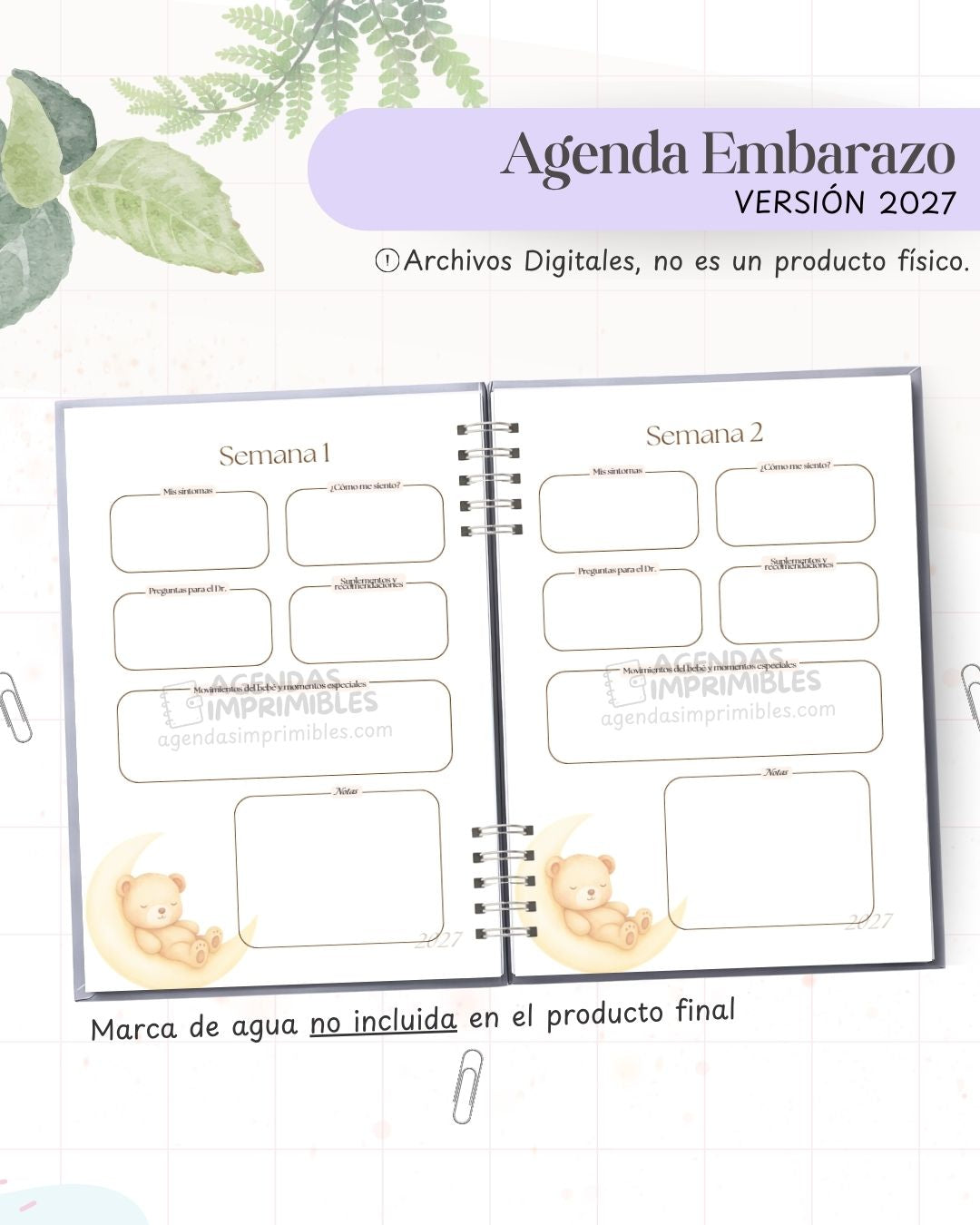 Agenda Embarazo 2027 - Mensual - imagen 5