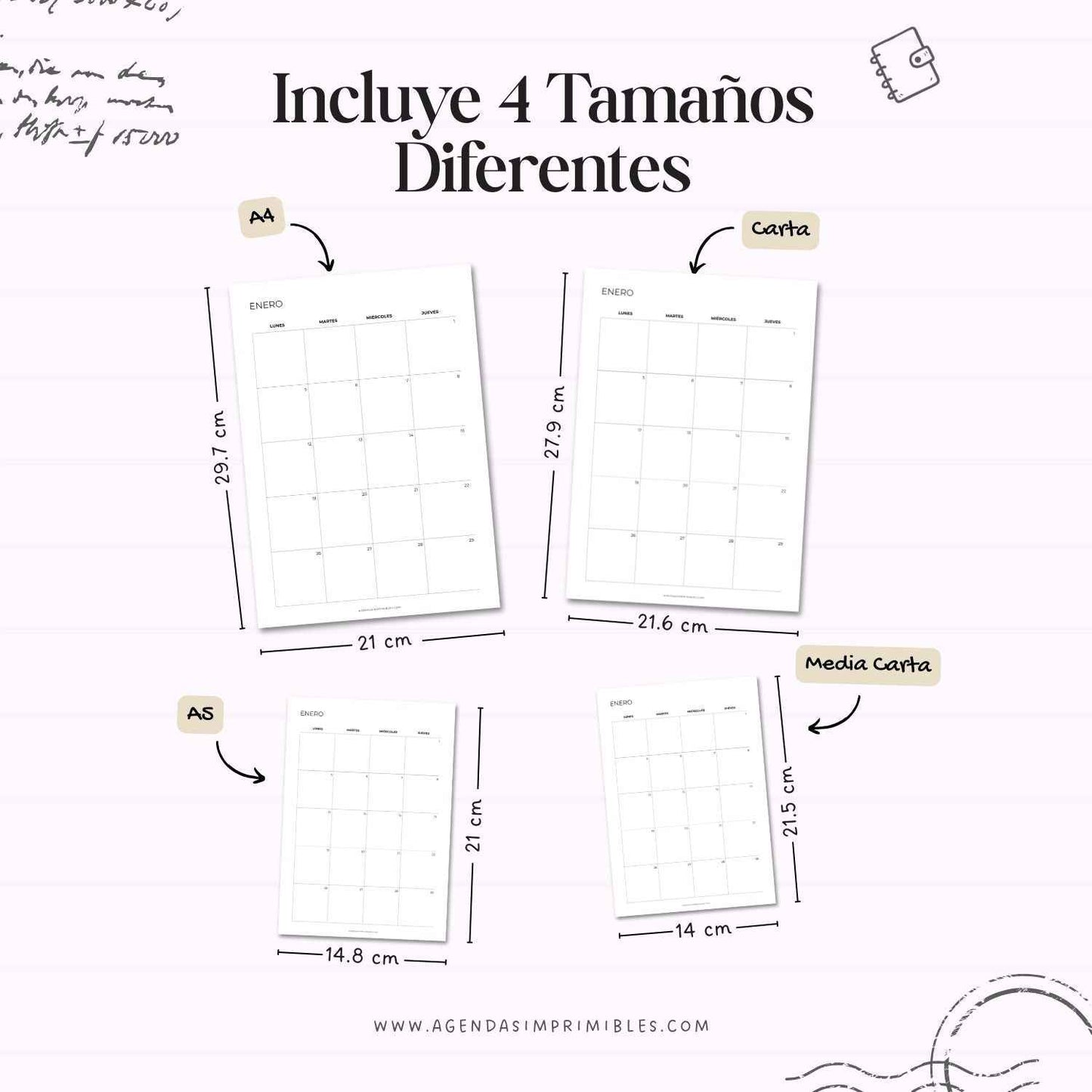 Calendario Mensual 2026 Doble