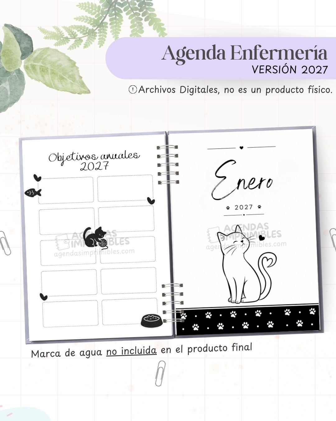 Agenda Gatitos 2027 - Archivo Imprimible - imagen 5