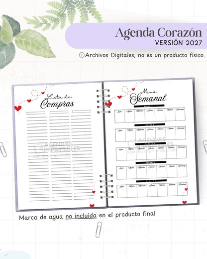 Agenda Corazones 2027 - Archivo Imprimible - imagen 5