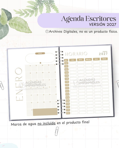 Agenda Escritores 2027 - Archivo Imprimible - imagen 5