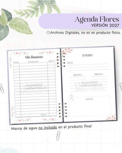 Agenda Flores 2027 - Archivo Imprimible - imagen 5