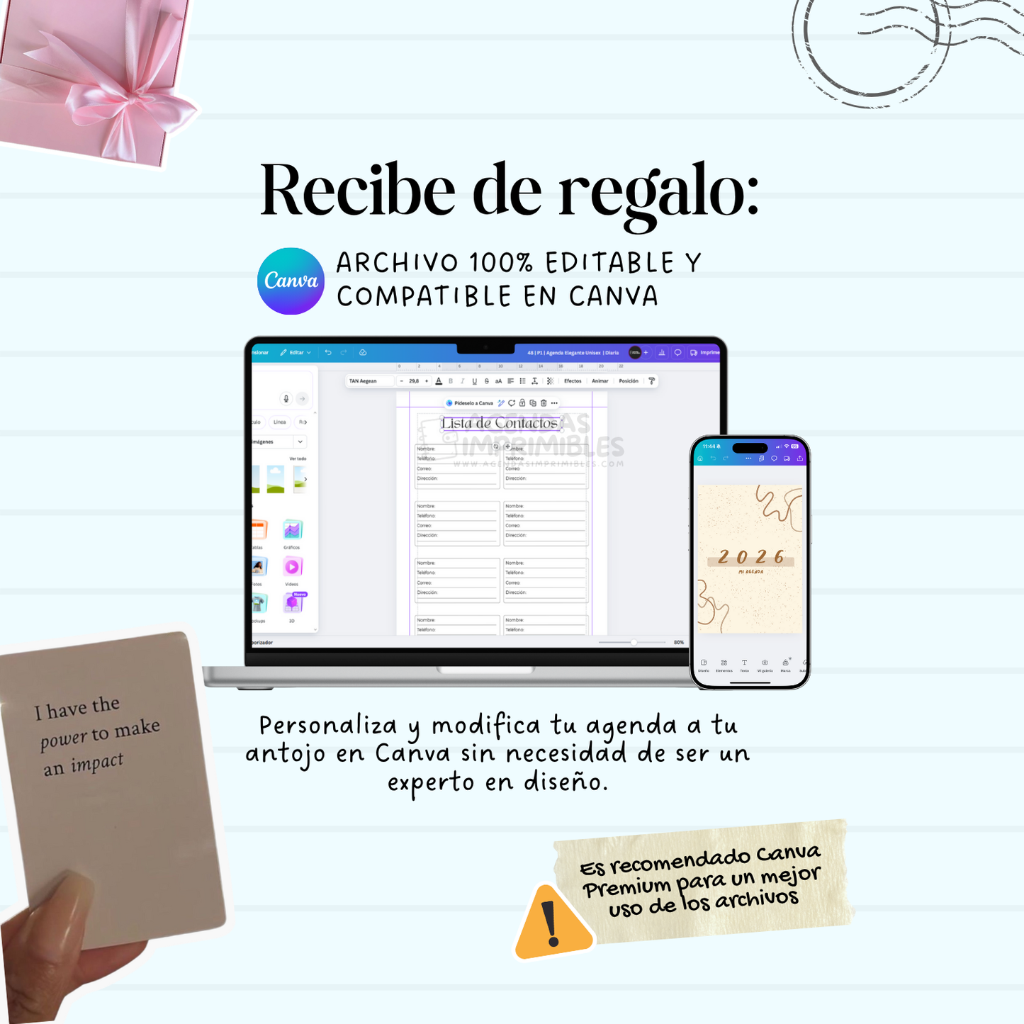 Agenda Unisex 2 dias x Hoja | 2026