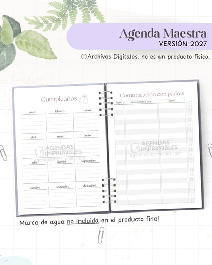 Agenda Maestra 2027 - Archivo Imprimible - imagen 5