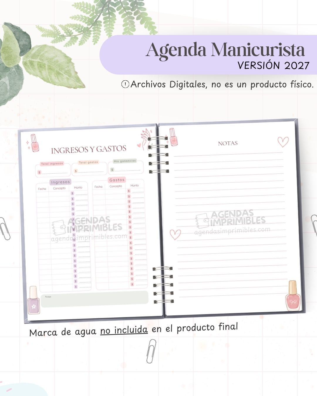 Agenda Manicurista 2027 - Archivo Imprimible - imagen 5