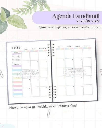 Agenda Estudiantil 2027 - Archivo Imprimible - imagen 5