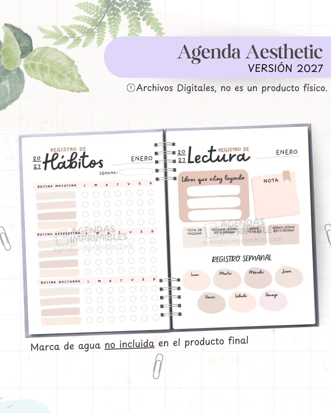 Agenda Aesthetic 2027 - Archivo Imprimible - imagen 5