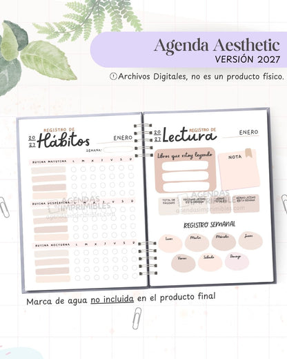 Agenda Aesthetic 2027 - Archivo Imprimible - imagen 5