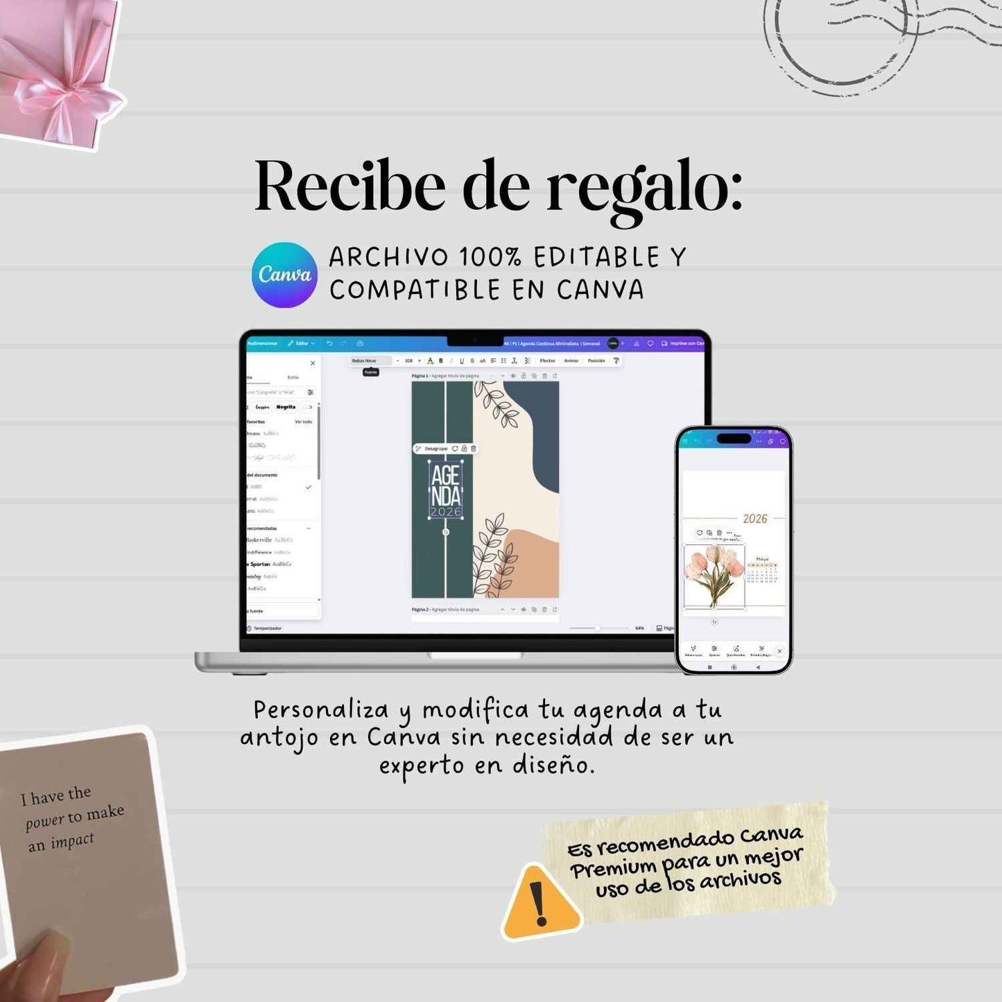 Agenda Continua Minimalista Semanal | 2026