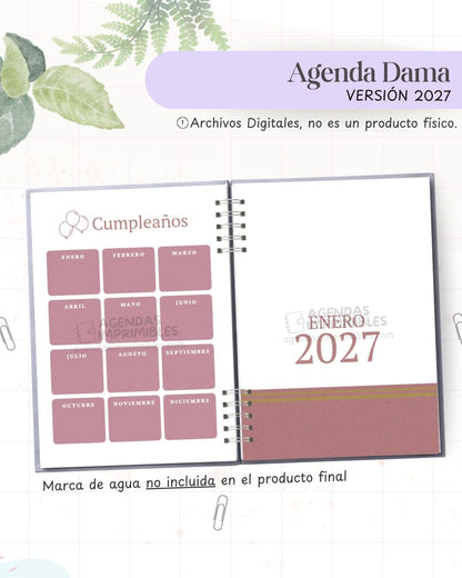 Agenda Dama 2027 - Archivo Imprimible - imagen 5