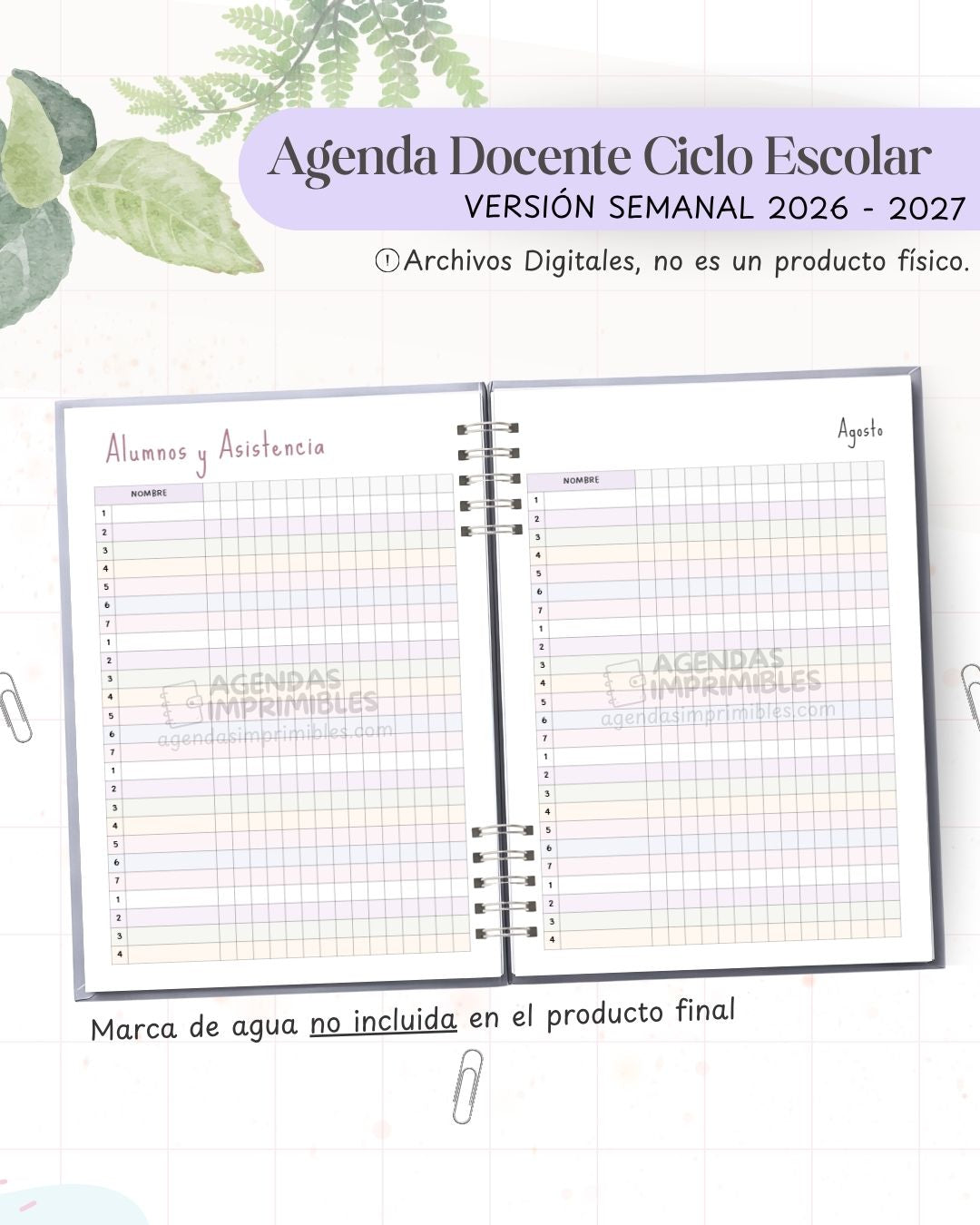 Agenda Docente Ciclo 2027 - Semanal - imagen 5