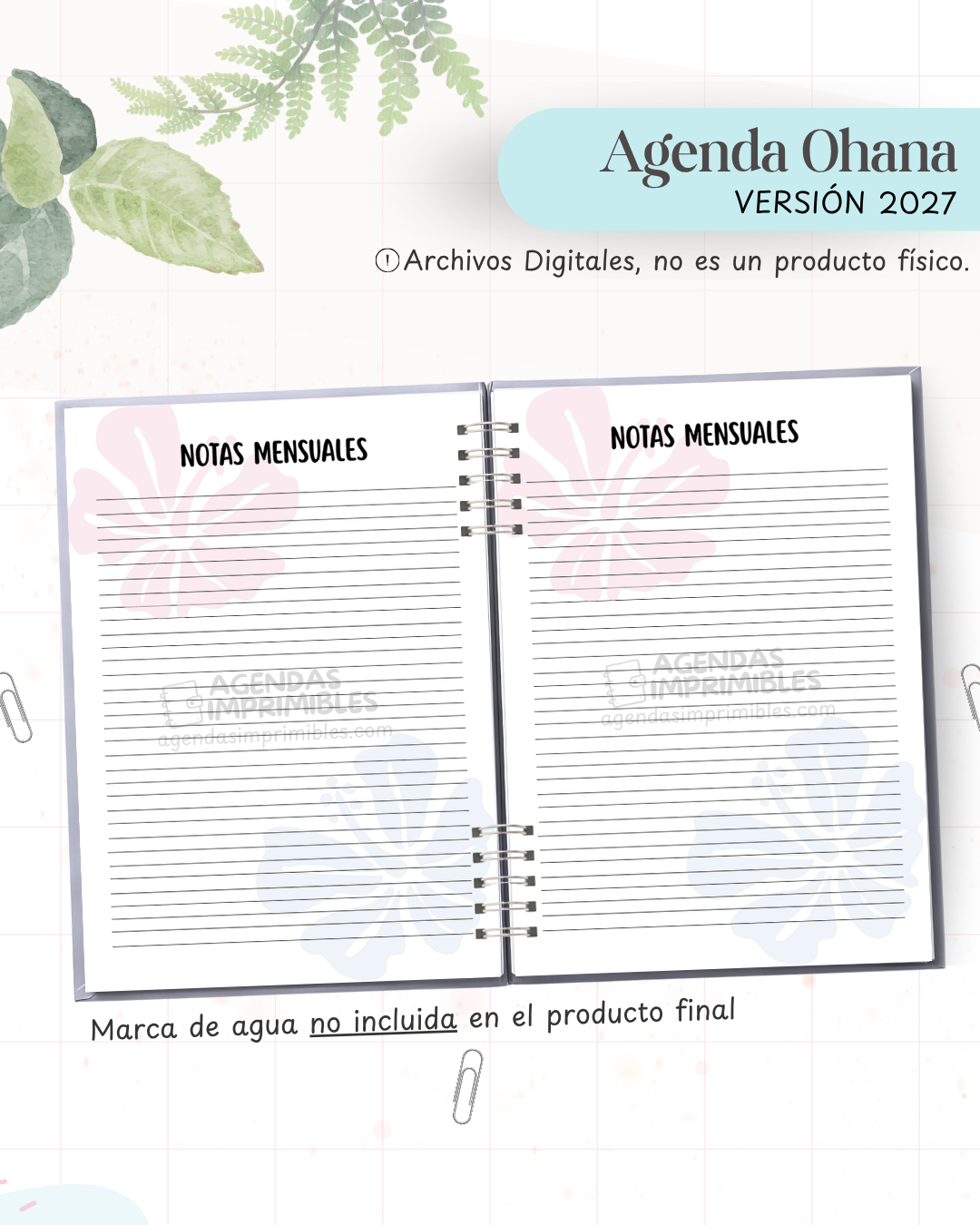 Agenda Ohana 2027 - Archivo Imprimible - imagen 5