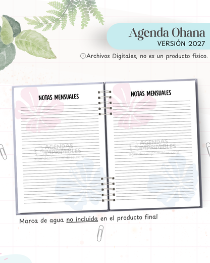 Agenda Ohana 2027 - Archivo Imprimible - imagen 5