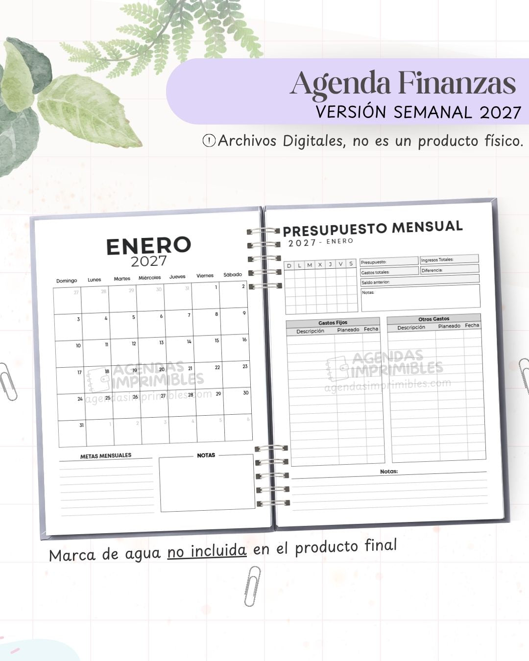 Agenda Finanzas 2027 - Semanal - imagen 5