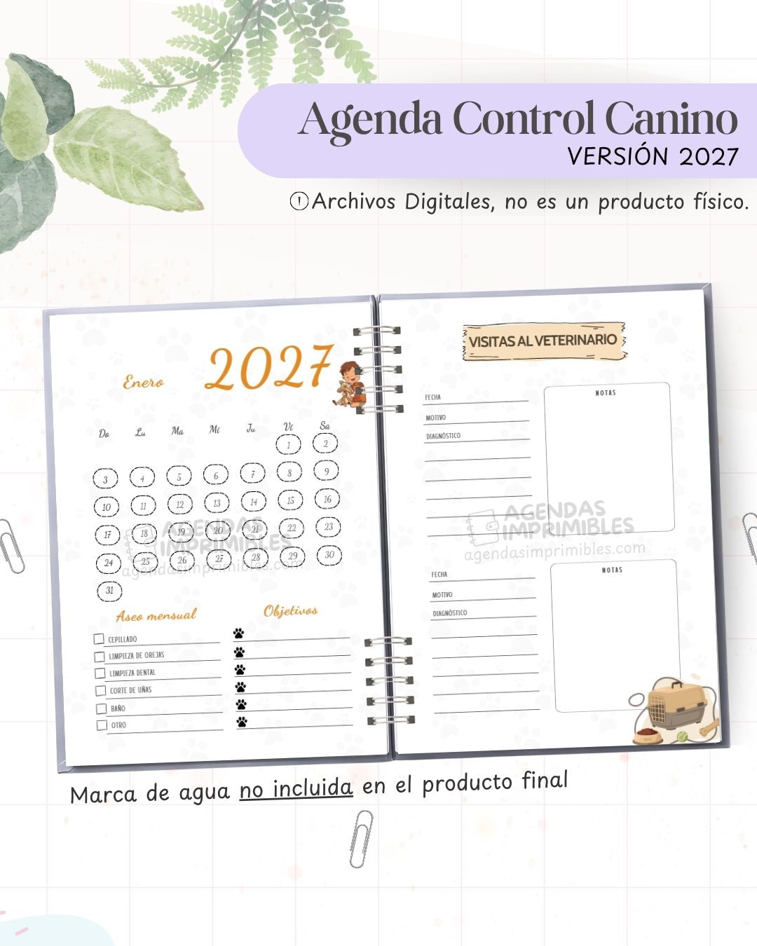 Agenda Control Canino 2027 - Archivo Imprimible - imagen 5