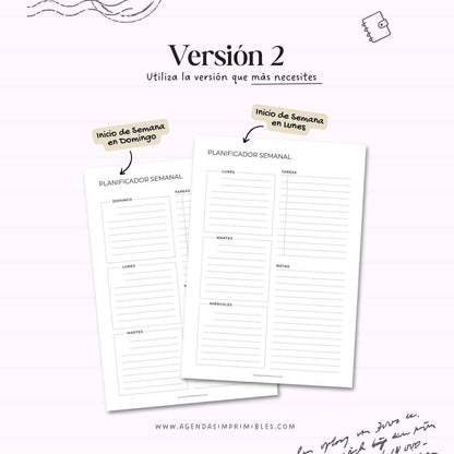 Planificador Semanal Doble V2
