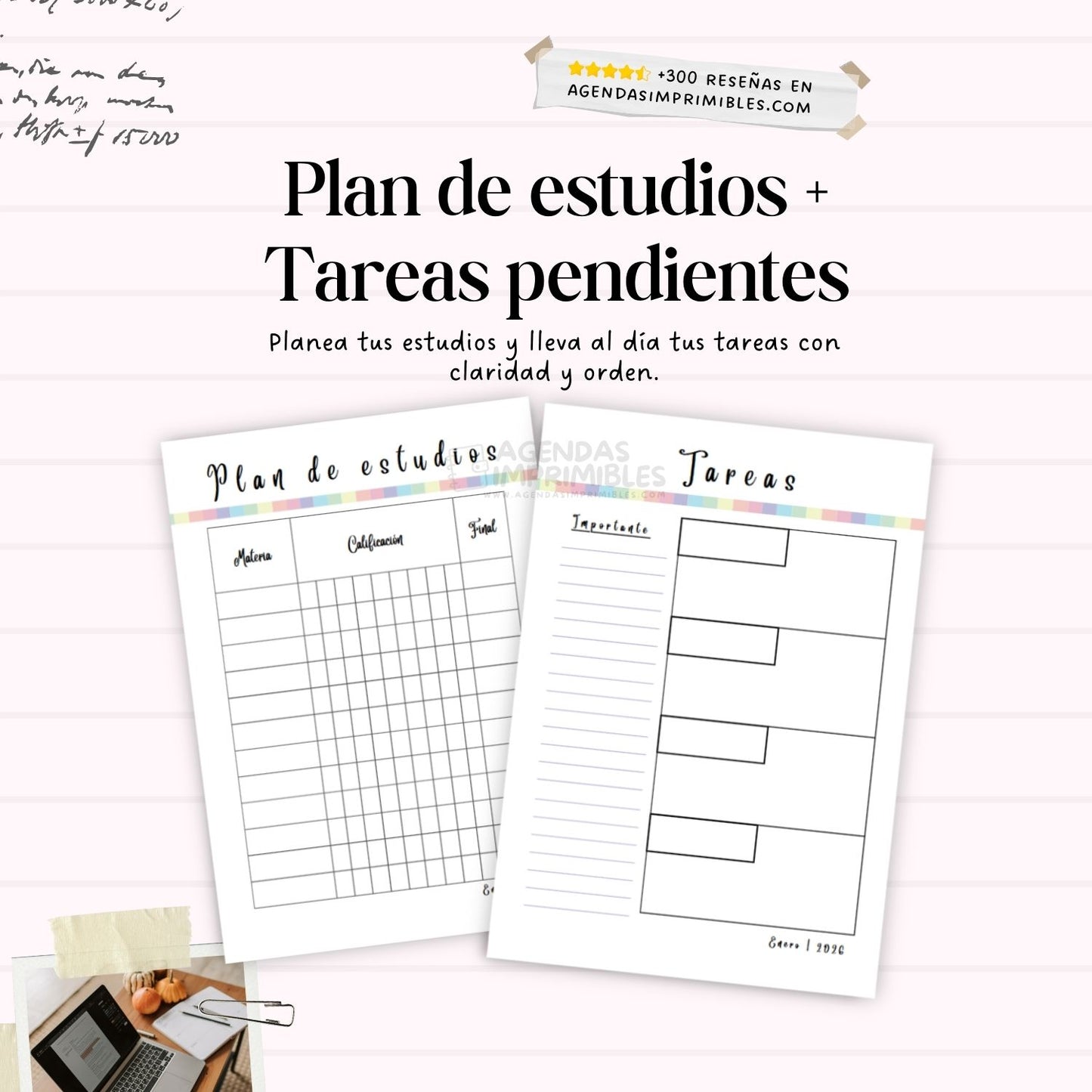 Agenda Estudiantil Semanal | 2026