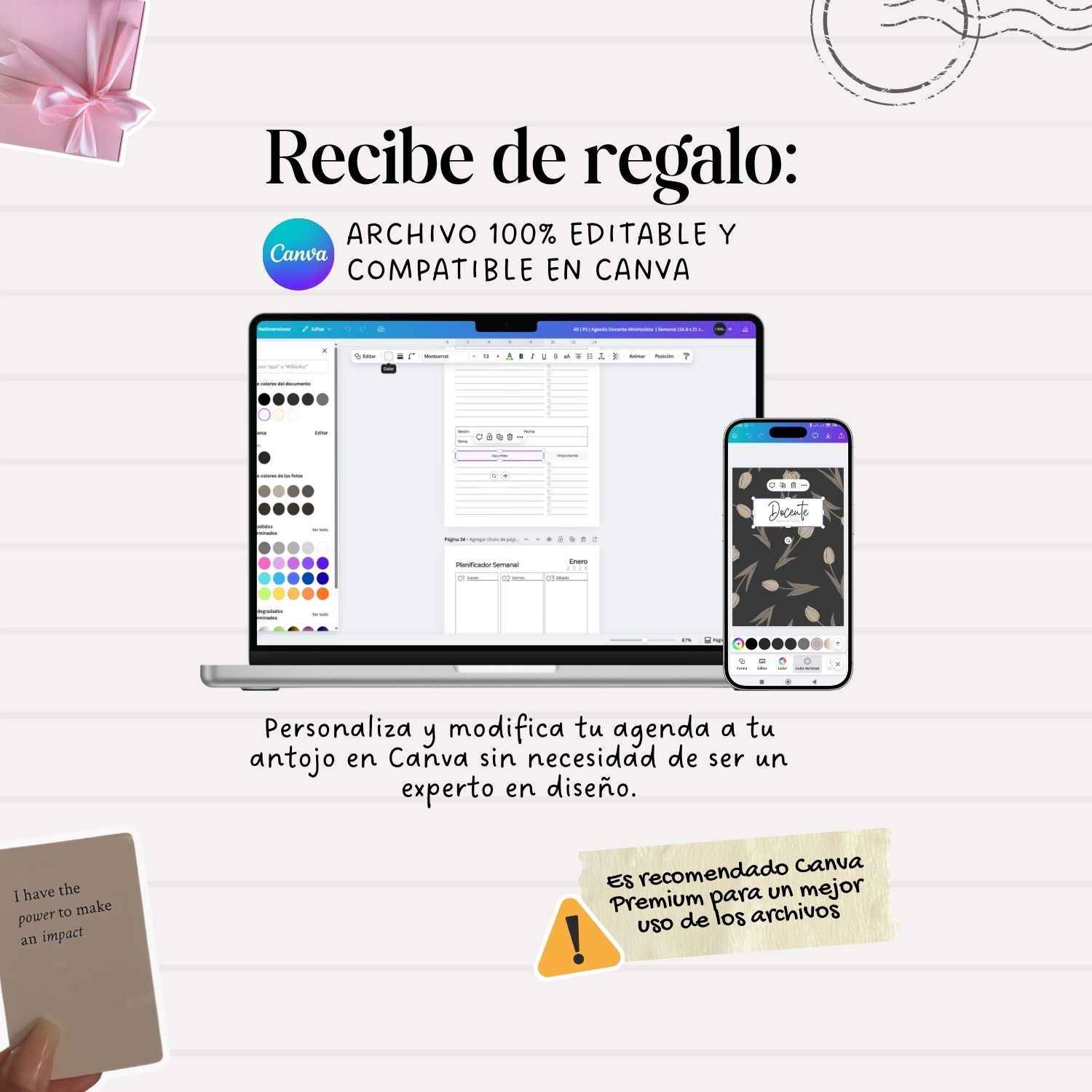 Agenda Docente Minimalista Semanal | 2026