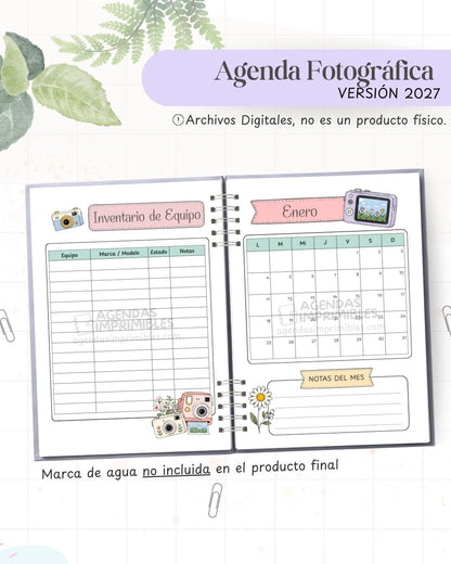 Agenda Fotográfica 2027 - Archivo Imprimible - imagen 5
