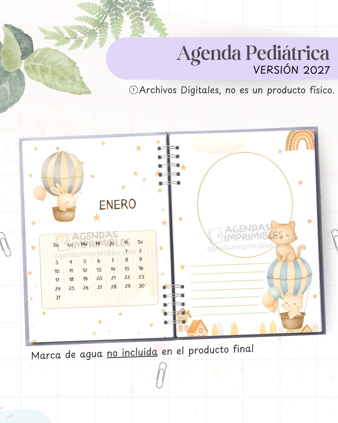 Agenda Pediátrica 2027 - Archivo Imprimible - imagen 5