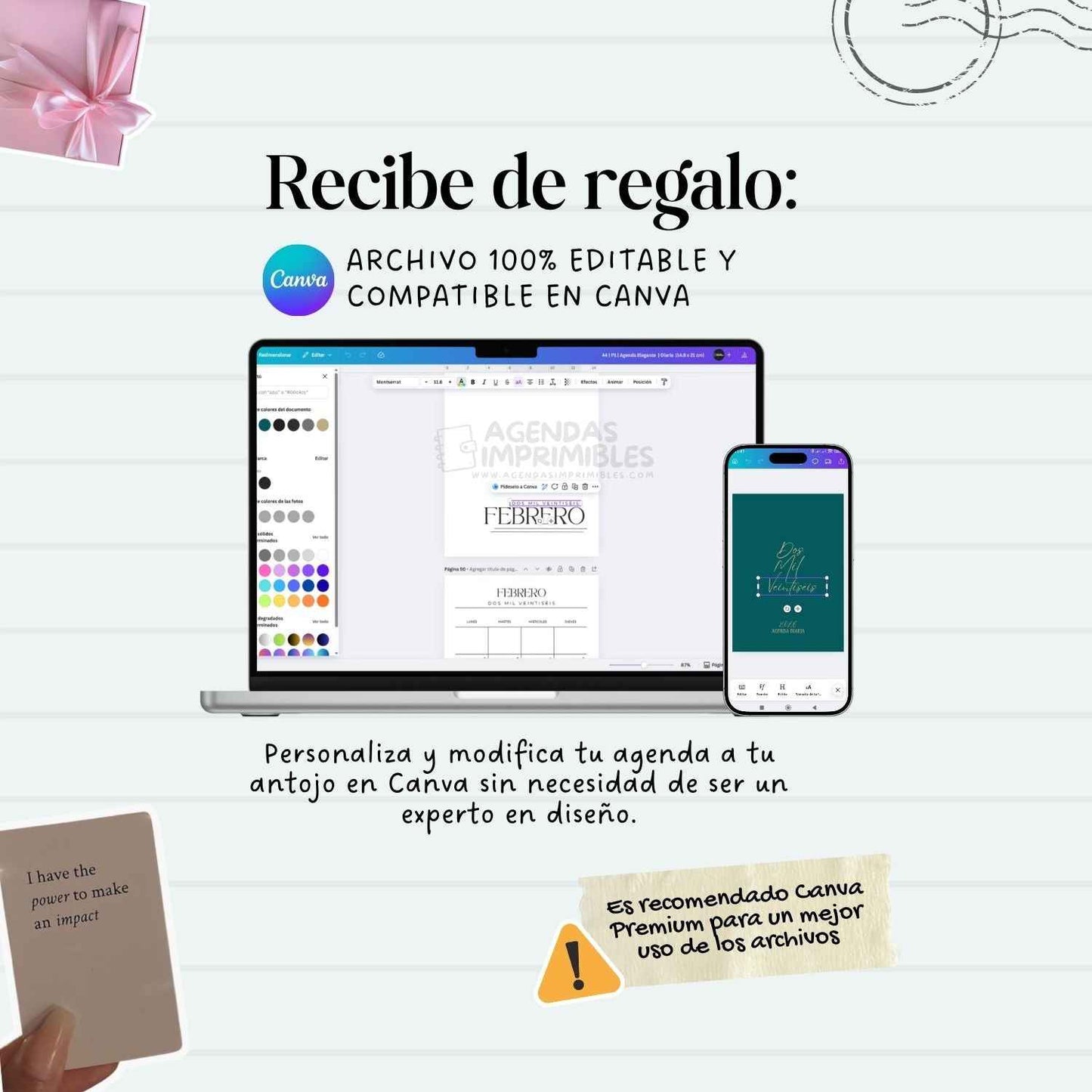 Agenda Elegante Unisex Diaria | 2026