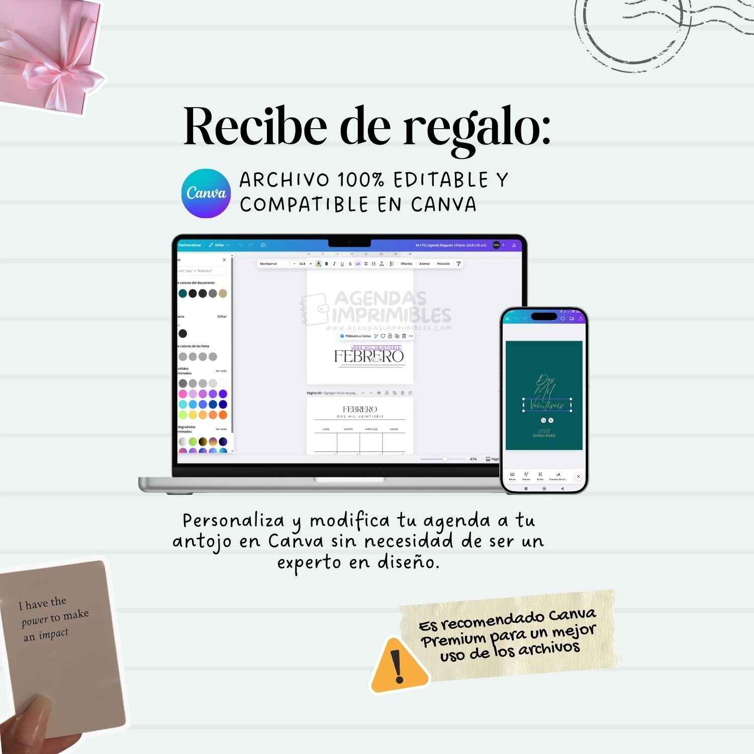 Agenda Elegante Unisex Diaria | 2026