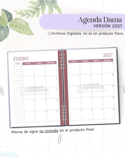 Agenda Dama 2027 - Archivo Imprimible - imagen 6