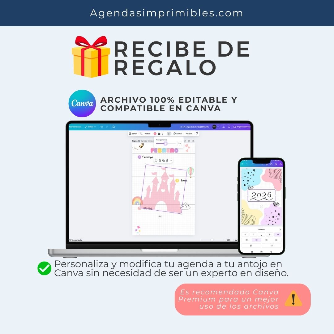 Agenda Colorida Semanal | 2026